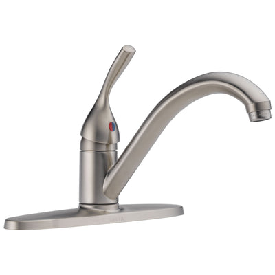 Delta Classic Stainless Steel Finish Single Handle Kitchen Sink Faucet D100SSDST