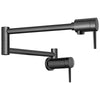 Delta Contemporary Matte Black Finish Contemporary Wall Mount Pot Filler Faucet D1165LFBL