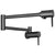 Delta Contemporary Matte Black Finish Contemporary Wall Mount Pot Filler Faucet D1165LFBL