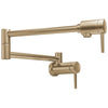 Delta Contemporary Champagne Bronze Finish Contemporary Wall Mount Pot Filler Faucet D1165LFCZ