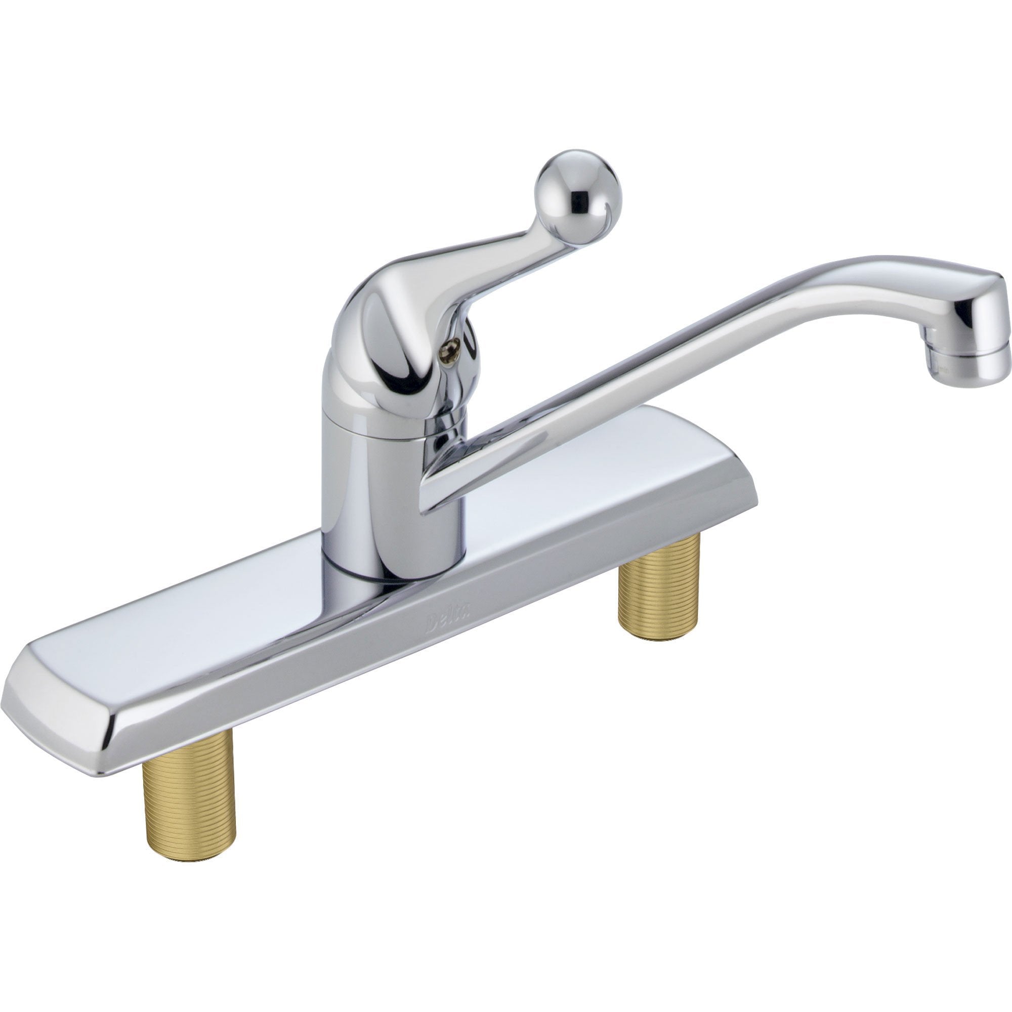 Delta Classic Standard Simple Chrome Single Handle Kitchen Faucet 614836