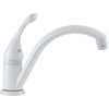 Delta Collins Lever Single Handle White Single Hole Kitchen Faucet 474516