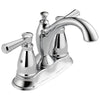 Delta Linden Collection Chrome Finish Contemporary Two Handle Centerset Bathroom Lavatory Sink Faucet with Metal Pop-up Drain D2593MPUDST