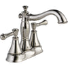 Delta Cassidy Polished Nickel High Arc 4" Centerset Bathroom Faucet 579510