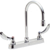 Delta Commercial Lever Blade Handle Kitchen Faucet in Chrome 476143