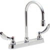 Delta Commercial 8" Centerset 2-Handle High Arc Chrome Kitchen Faucet 608666