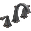 Delta Dryden Modern High Arc Venetian Bronze Widespread Bathroom Faucet 474219