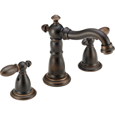 Delta Victorian Venetian Bronze 8" Widespread High Arc Bathroom Faucet 474242