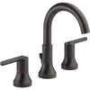 Delta Trinsic Modern Venetian Bronze Widespread High Arc Bathroom Faucet 638398