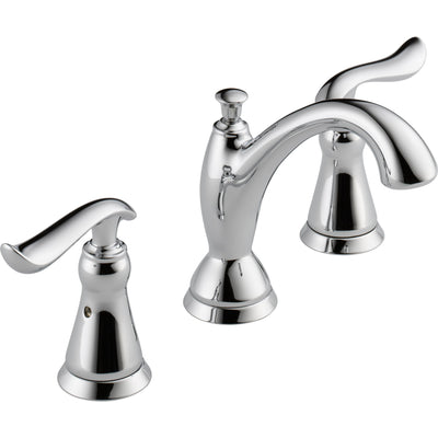 Delta Chrome Linden Widespread Bathroom Faucet, Hand Towel Ring, 24" Single Towel Bar, and Shower Only Faucet INCLUDES Rough-in Valve Package D054CR