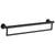 Delta Bath Safety Matte Black Finish Delta 24" Contemporary Double Towel Bar with Assist Grab Bar D41519BL