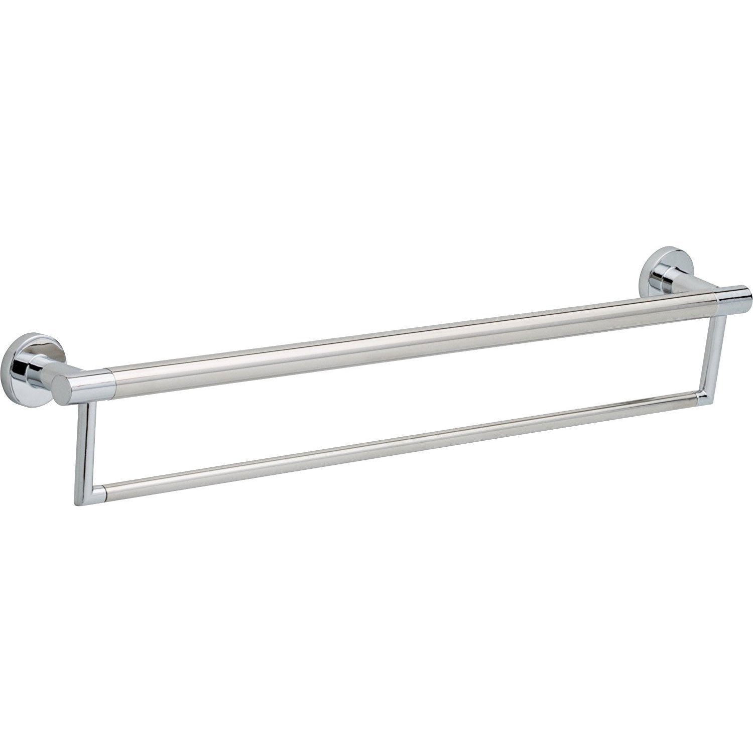 Delta Bath Safety Collection Chrome Finish Contemporary 24-inch Dual Towel Bar with Assist Grab Bar D41519