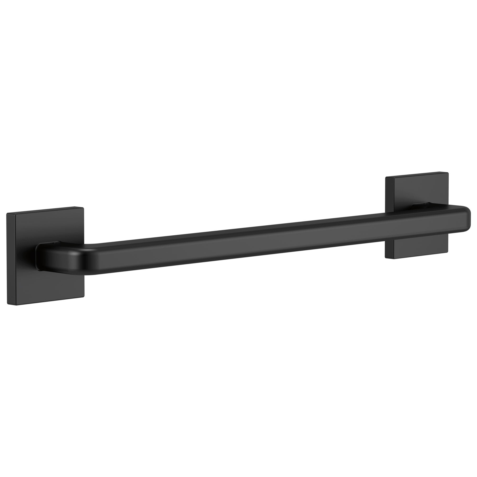 Delta Bath Safety Matte Black Finish Angular Modern Decorative 18" ADA Grab Bar D41918BL