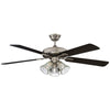 Concord Fans 42" Richmond Stainless Steel Finish Small Ceiling Fan with 3 Lights