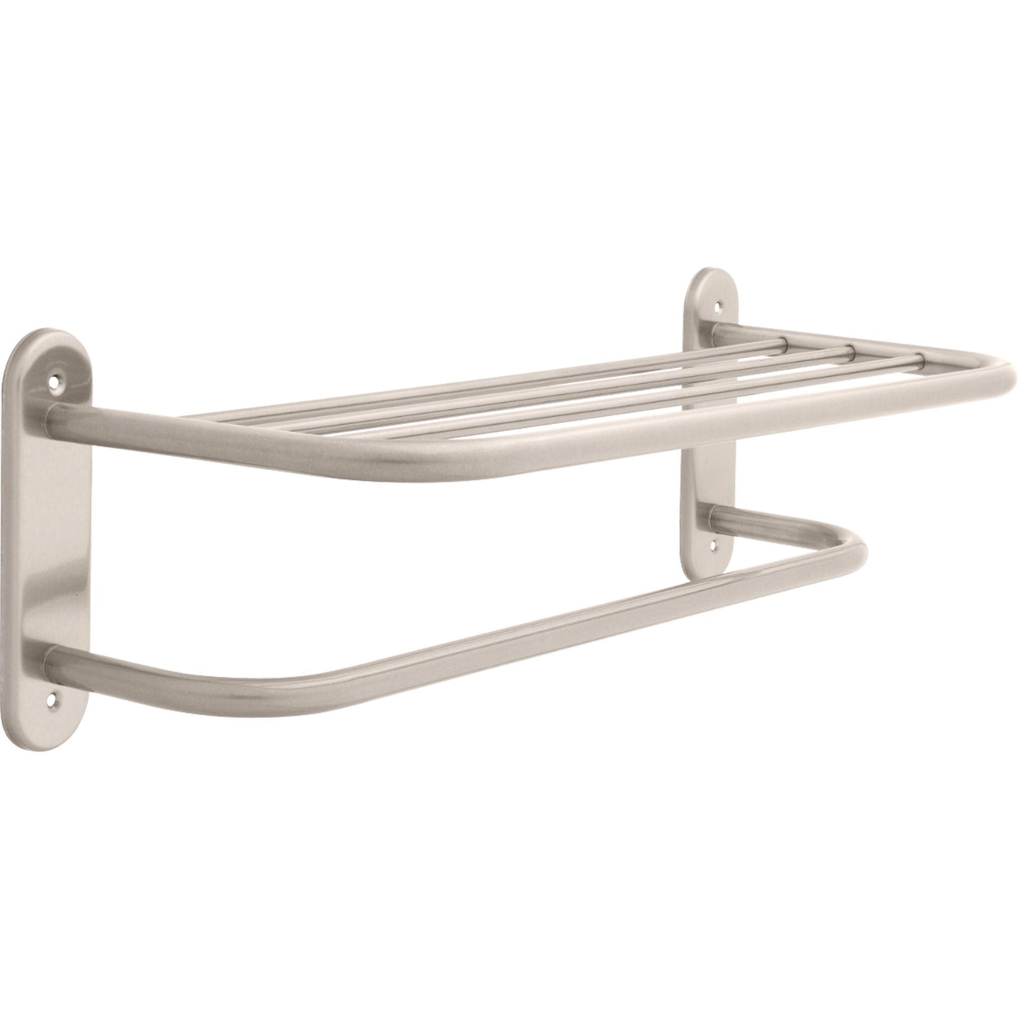 Delta Hotel Style Satin Nickel 24 inch Bathroom Towel Bar with Shelf 572953