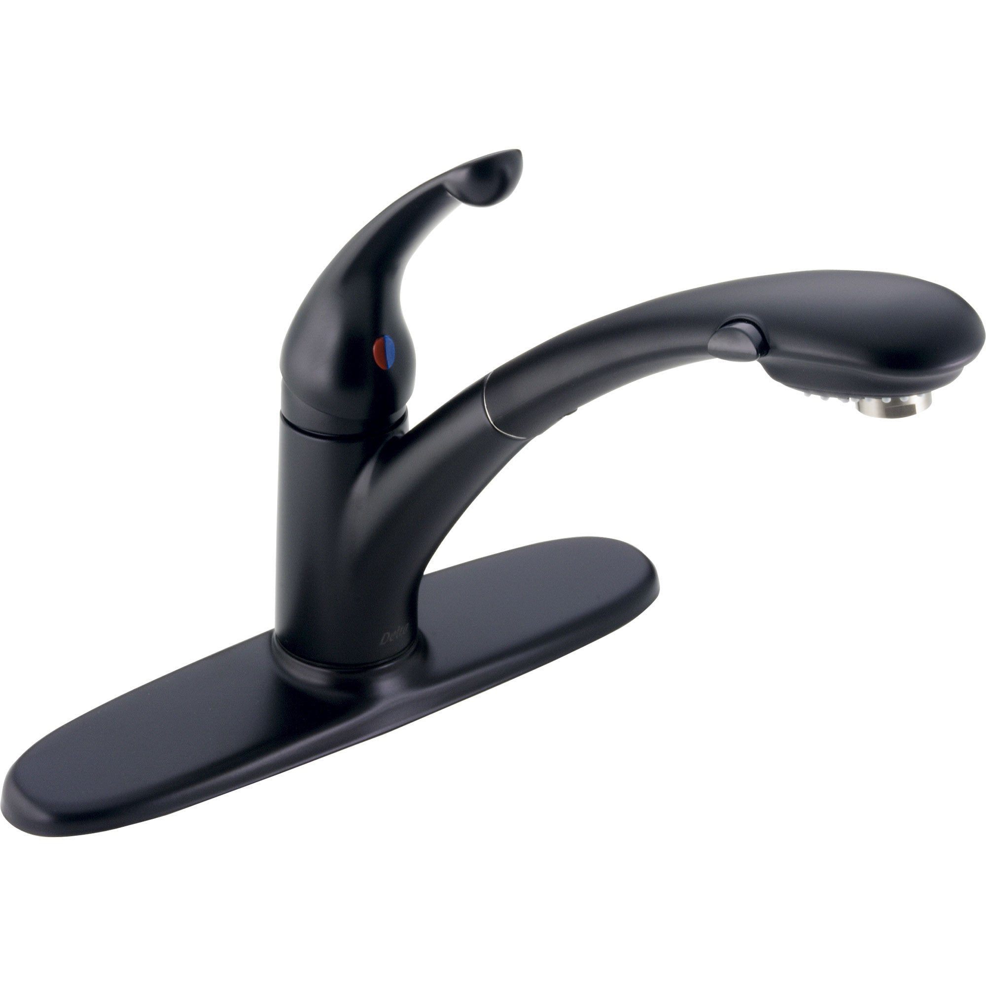 Delta Signature Matte Black Single Handle Pull-Out Spray Kitchen Faucet 416869