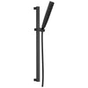 Delta Matte Black Finish H2Okinetic 4-Setting Modern Slide Bar Hand Shower with Hose D51140BL