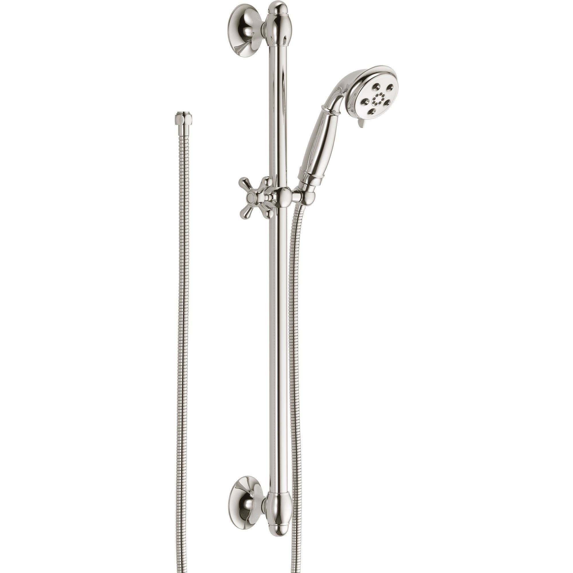 Delta H2Okinetic 3-Spray Polished Nickel Handshower with Slide Bar 604242