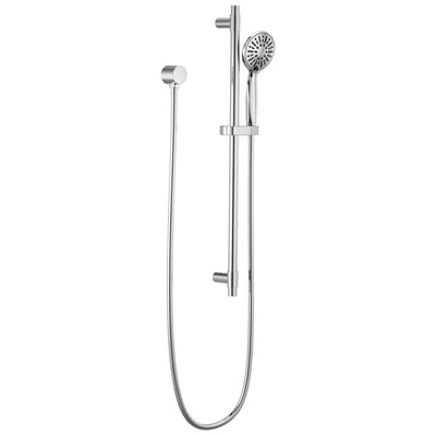 Delta Chrome Finish 4-Setting Hand Shower Spray with Slide Bar, Hose, and Wall Elbow D51361