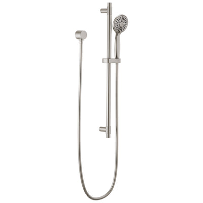 Delta Stainless Steel Finish 4-Setting Hand Shower Spray with Slide Bar, Hose, and Wall Elbow D51361SS