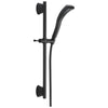 Delta Matte Black Finish Single-Setting H2Okinetic Slide Bar Hand Shower with Hose D51579BL