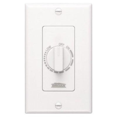 Broan 509 White Square Very Powerful 180 CFM Through Wall Mount Ventilation Exhaust Fan INCLUDES Variable Speed Wall Control Kit