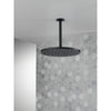 Delta Matte Black Finish 11-3/4" Large Round 1.75 GPM Single-Setting Modern Metal Raincan Shower Head D52158BL