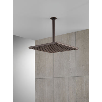 Delta Venetian Bronze Finish 11-3/4" Large Square 2.5 GPM Single-Setting Modern Metal Raincan Shower Head D52159RB25