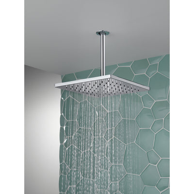 Delta Chrome Finish 11-3/4" Large Square 1.75 GPM Single-Setting Modern Metal Raincan Shower Head D52159