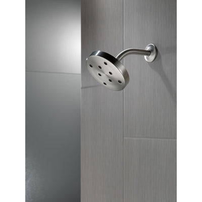 Delta Stainless Steel Finish H2Okinetic Single-Setting Round Metal Raincan Shower Head D52175SS