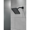 Delta Matte Black Finish Single-Setting Water Efficient Raincan Shower Head D52283BL