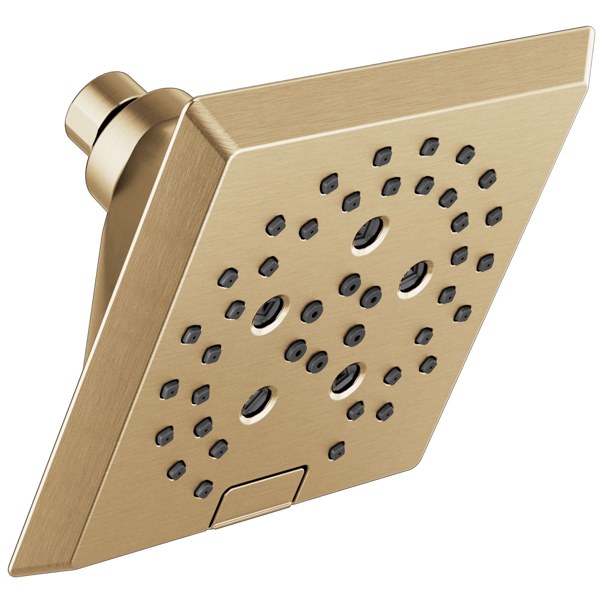 Delta Champagne Bronze Finish H2Okinetic 5-Setting Angular Modern Raincan Shower Head D52664CZ