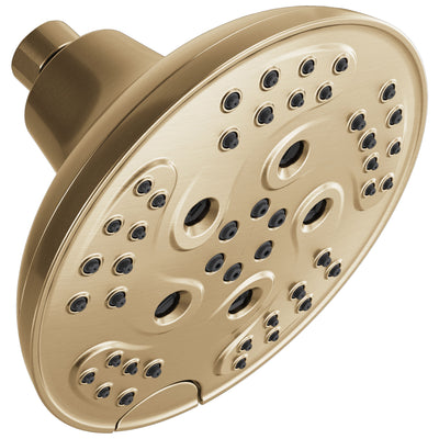 Delta Champagne Bronze Finish H2Okinetic 5-Setting Transitional Raincan Shower Head D52666CZ