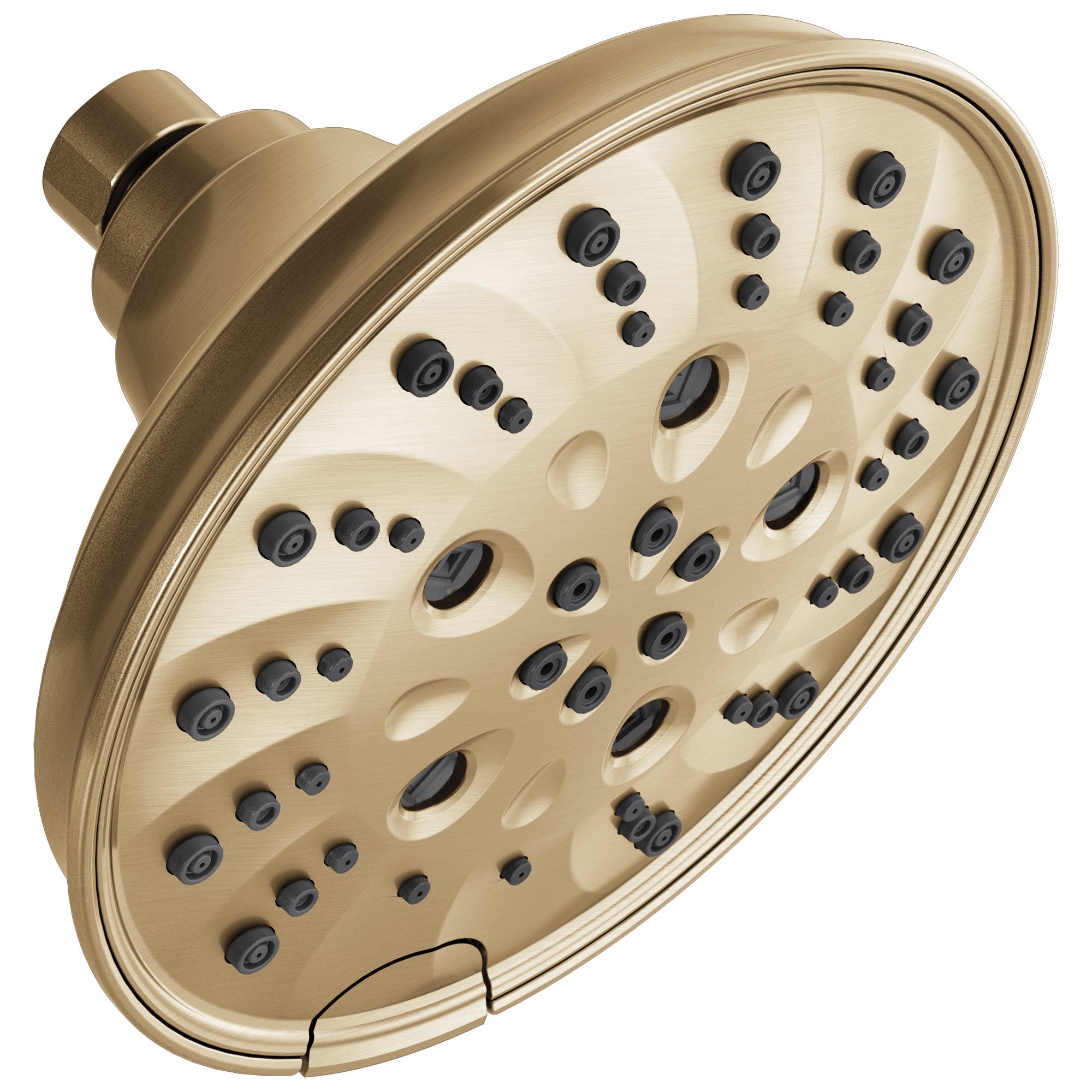 Delta Champagne Bronze Finish H2Okinetic 5-Setting Traditional Raincan Shower Head D52669CZ