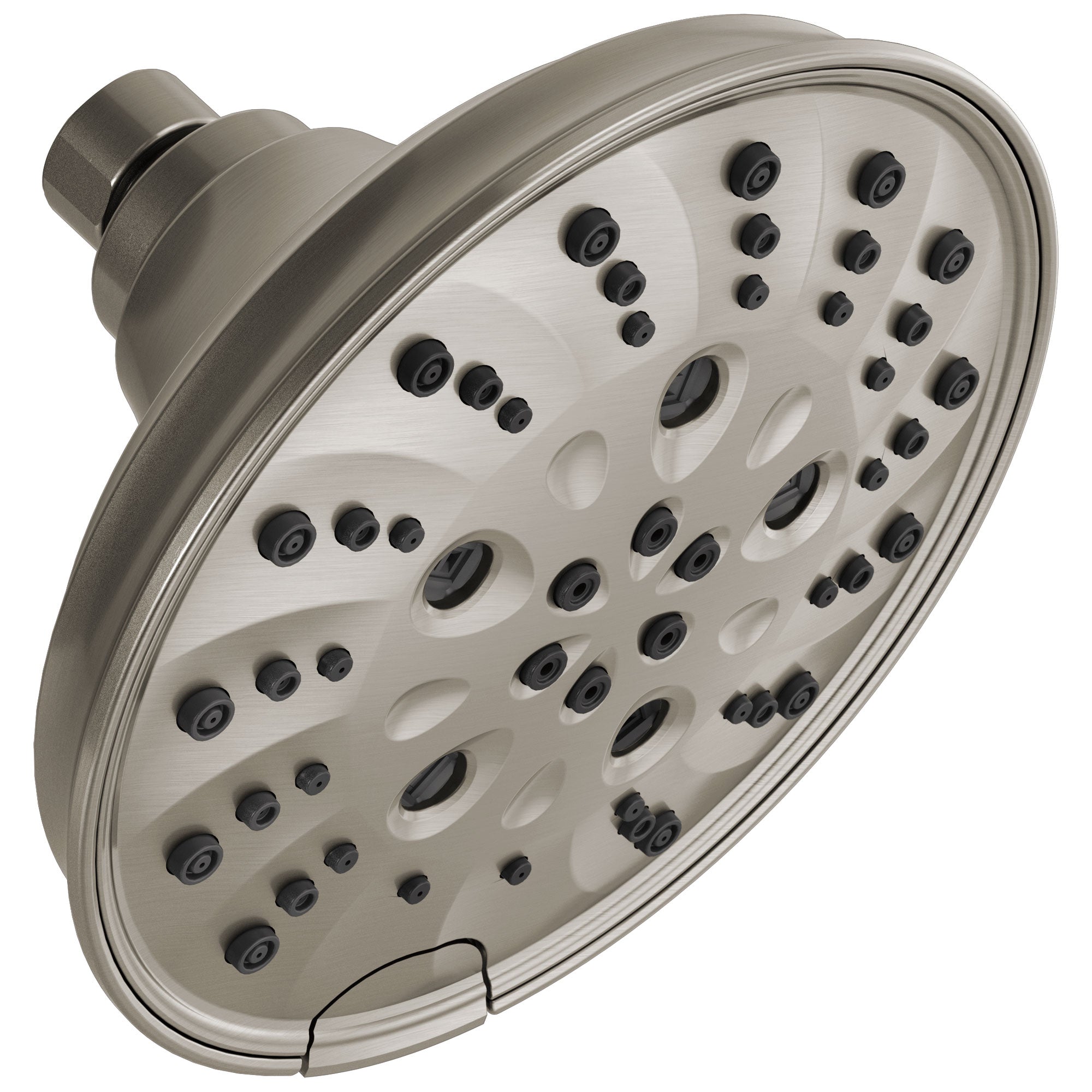 Delta Stainless Steel Finish H2Okinetic 5-Setting Traditional Raincan Shower Head D52669SS