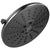 Delta Universal Showering Components Collection Matte Black Finish H2Okinetic 3-Setting Raincan Shower Head D52688BL