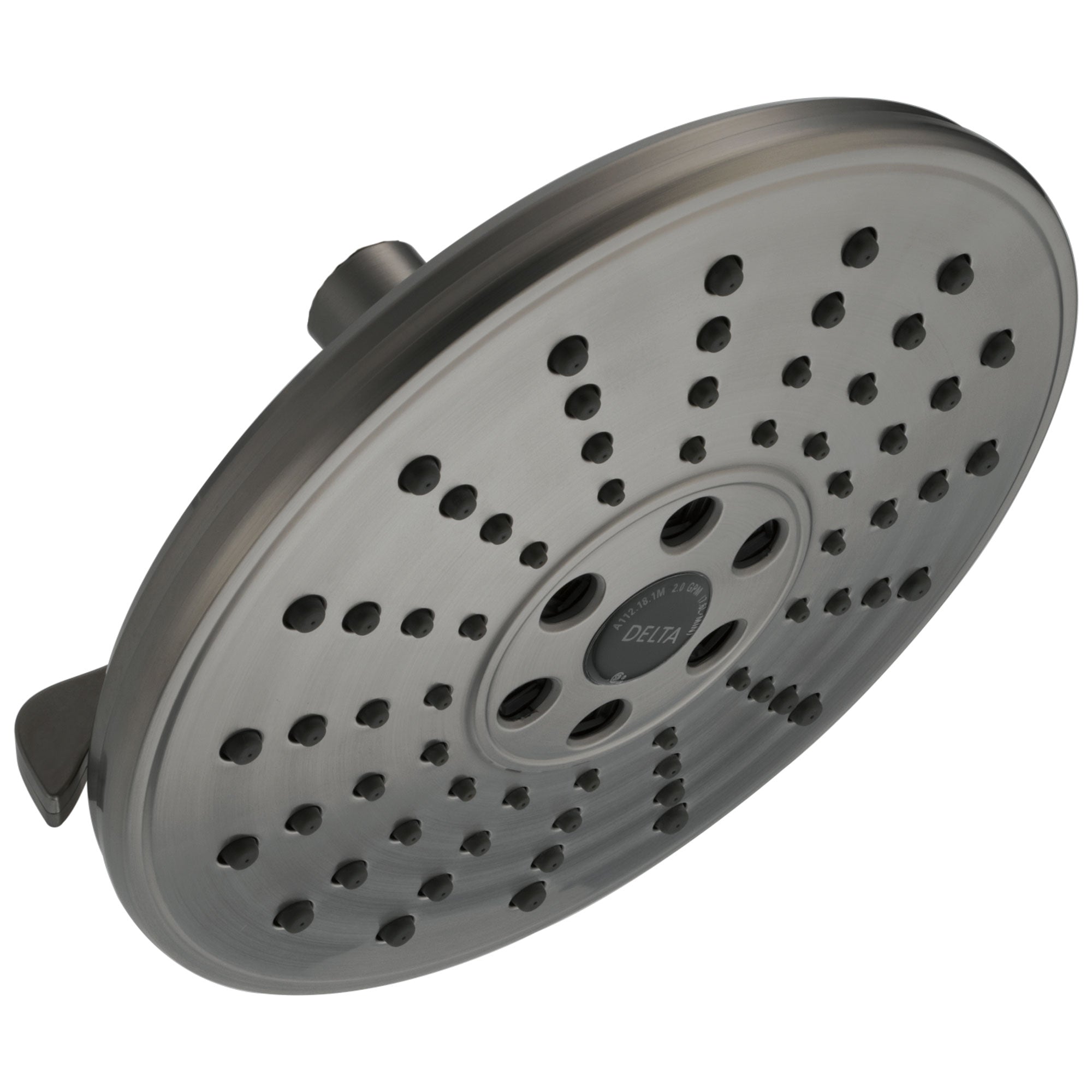 Delta Black Stainless Steel Finish H2Okinetic 3-Setting Raincan Shower Head D52688KS