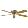 Concord Fans 52" Polished Brass Low Profile Hugger Ceiling Fan