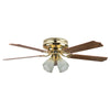 Concord Fans 52" Motego Bay Polished Brass Hugger Ceiling Fan with 4 Light Kit