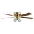 Concord Fans 52" Motego Bay Polished Brass Hugger Ceiling Fan with 4 Light Kit