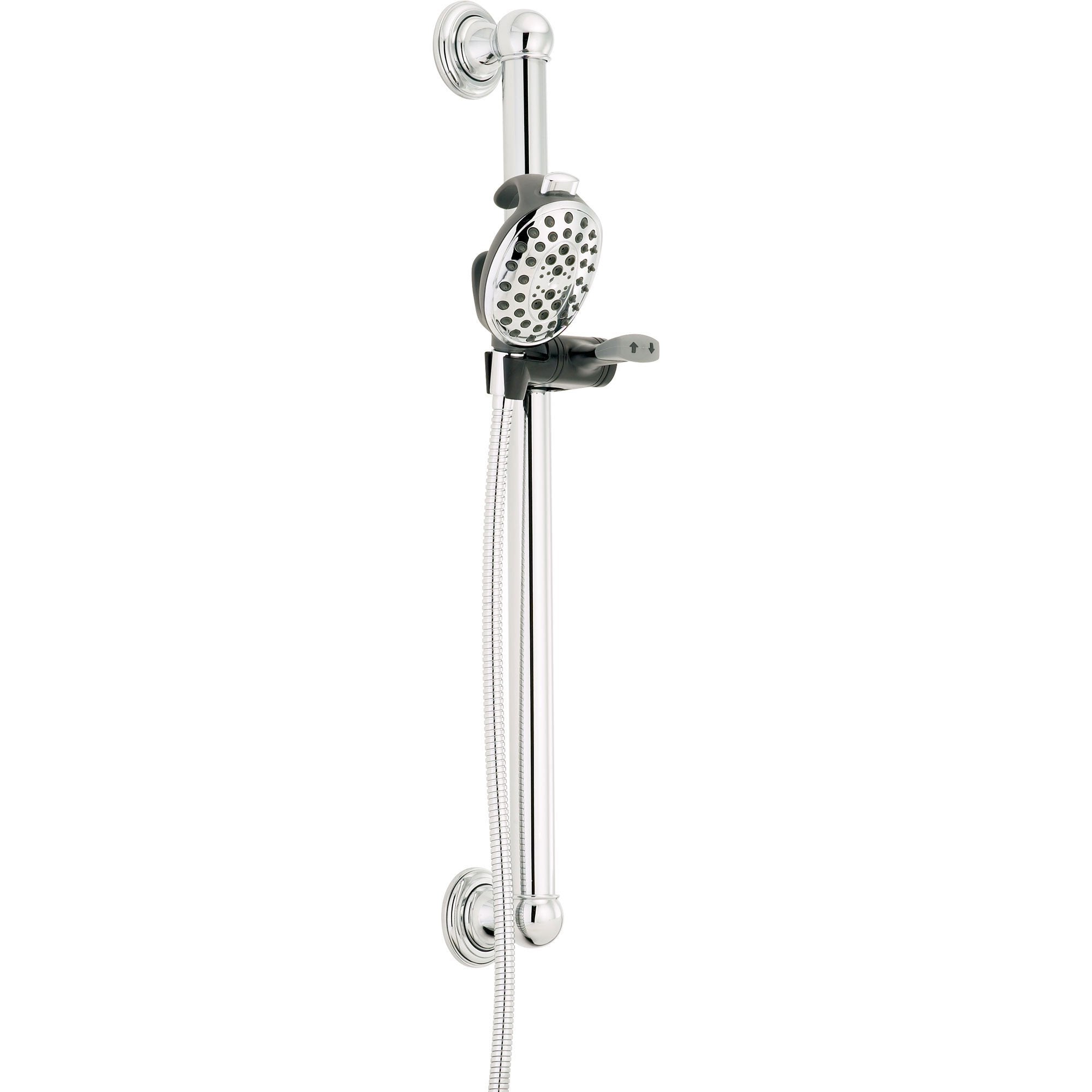 Delta ADA Compliant 4-Spray Palm Grip Hand Shower with Chrome Grab Bar 561174