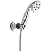 Delta 3-Spray Modern Chrome Handheld Shower Head w/ Wall Bracket and Hose 604283