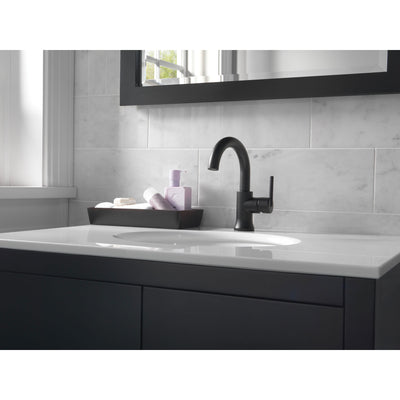 Delta Trinsic Matte Black Finish Single Handle Bathroom Faucet D559HABLDST