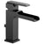 Delta Ara Collection Matte Black Finish Single Handle Modern Bathroom Sink Faucet with Channel Spout and Metal Pop-Up Drain D568LFBLMPU