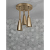 Delta Champagne Bronze Finish 2.5 GPM Zura H2OKinetic Pendant Triple Ceiling Mount Raincan Shower Head D57140CZ25