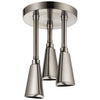 Delta Stainless Steel Finish 2.5 GPM Zura H2OKinetic Pendant Triple Ceiling Mount Raincan Shower Head D57140SS25