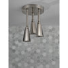 Delta Stainless Steel Finish 2.5 GPM Zura H2OKinetic Pendant Triple Ceiling Mount Raincan Shower Head D57140SS25