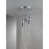 Delta Chrome Finish 2.5 GPM H2Okinetic Pendant Triple Ceiling Mount Raincan Shower Head D5719025