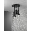 Delta Matte Black Finish 2.5 GPM Pendant Triple Ceiling Mount Raincan Single-Setting H2Okinetic D57190BL25