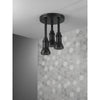 Delta Matte Black Finish 1.75 GPM Pendant Triple Ceiling Mount Raincan Single-Setting H2Okinetic D57190BL